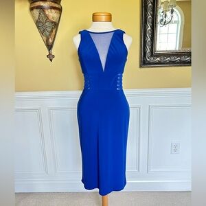 Night way designer blue cocktail dress. Size 8.